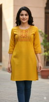 Jp Vol 1 Rayon Embroidery Work Short Kurti Wholesale Online